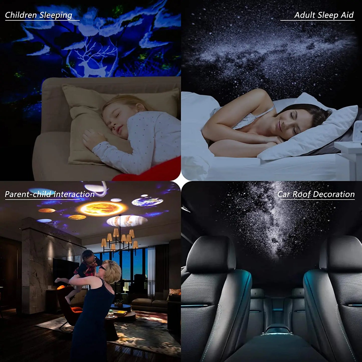 Night Light Galaxy Projector – 360° Rotating Starry Sky Projector for Bedroom & Home Decor