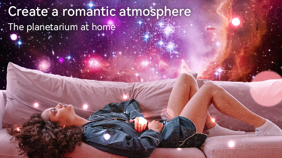 Night Light Galaxy Projector – 360° Rotating Starry Sky Projector for Bedroom & Home Decor