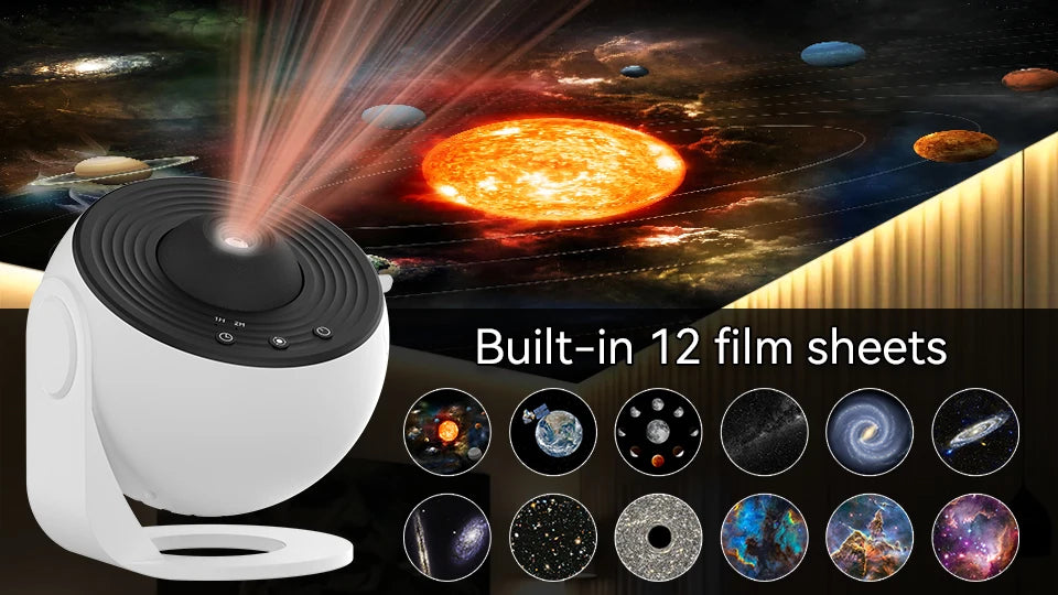 Night Light Galaxy Projector – 360° Rotating Starry Sky Projector for Bedroom & Home Decor