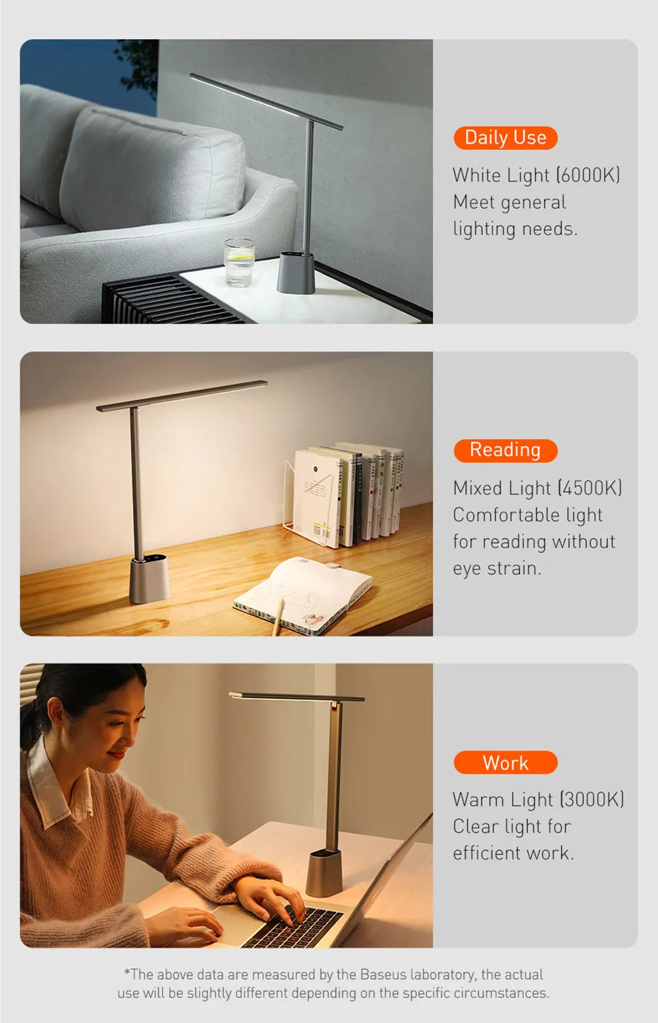 Lamp LED Smart Adaptive Brightness Bedside Read Lamp