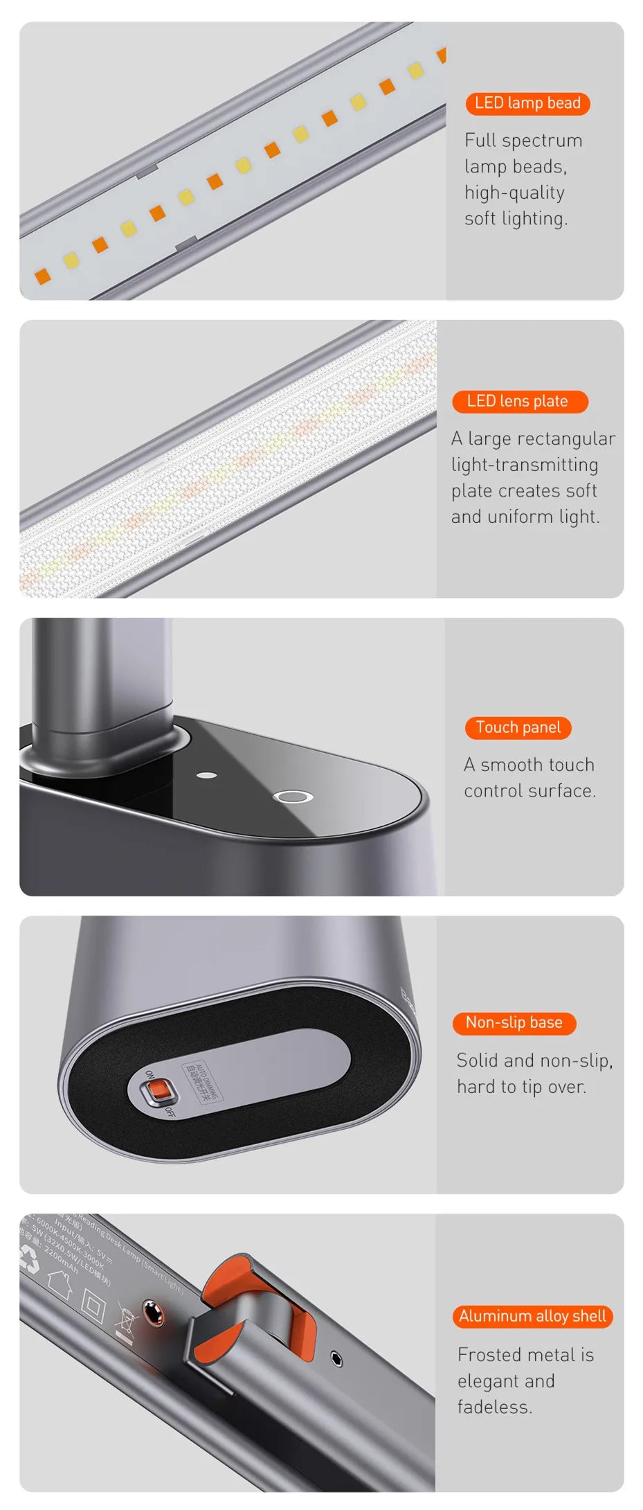 Lamp LED Smart Adaptive Brightness Bedside Read Lamp