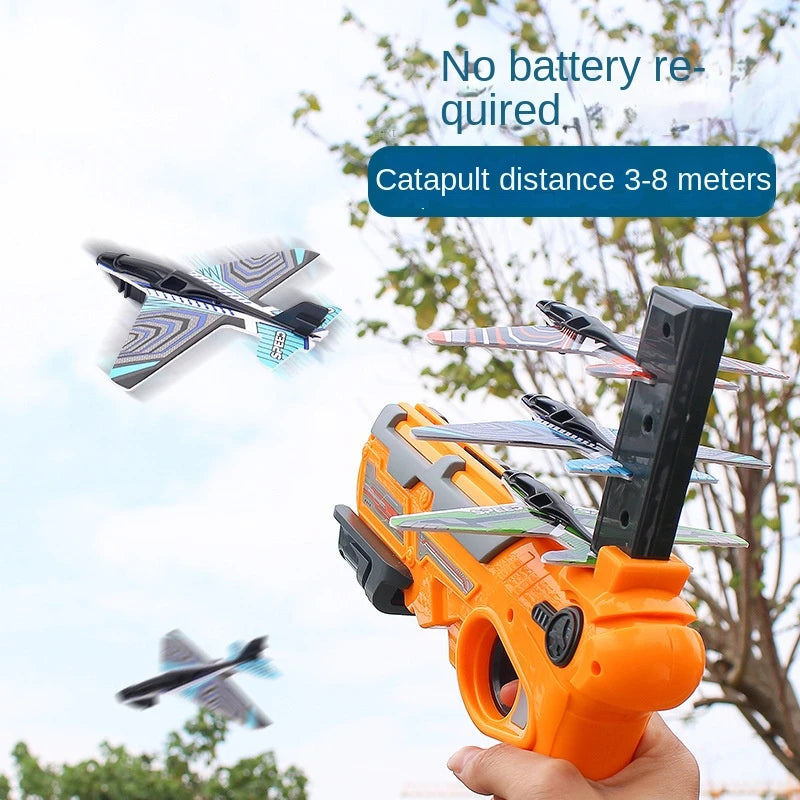 GiftđChildrenâs Airplane Launcher Toy â Foam Plane for Outdoor Fun, Parent-Child Interaction