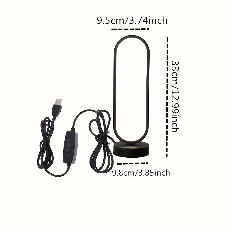 1PC Lamp Bedroom Ring Lamp – Living Room Three Color Dimming Bedside Lamp LED Night Light