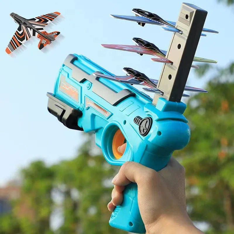 GiftđChildrenâs Airplane Launcher Toy â Foam Plane for Outdoor Fun, Parent-Child Interaction