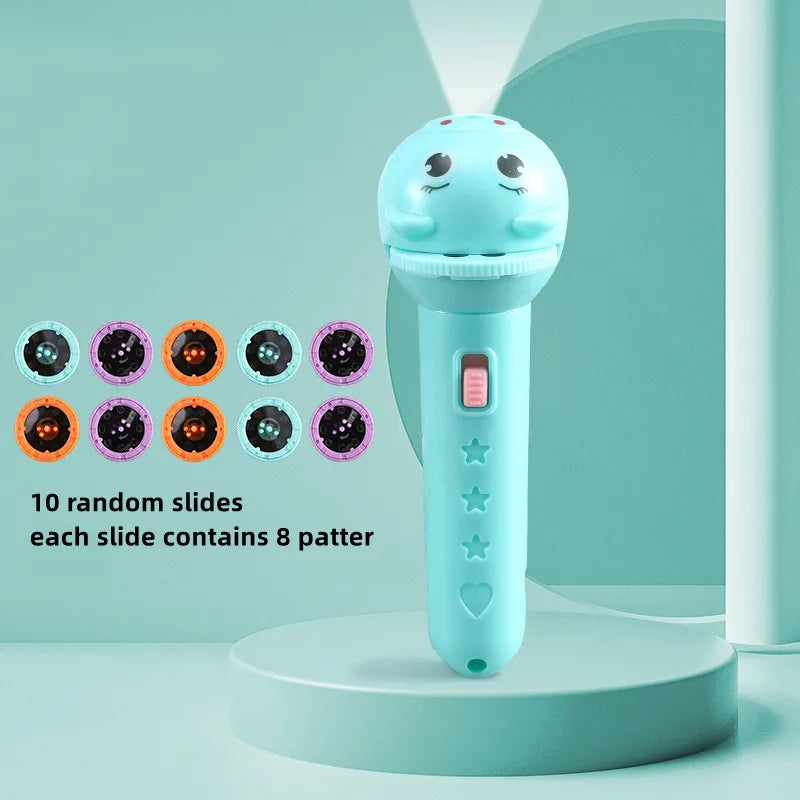 Holiday Gift šChildrenās Luminous Projection Flashlight ā Fun Cartoon Pattern Toy for Early Education & Holiday Gift