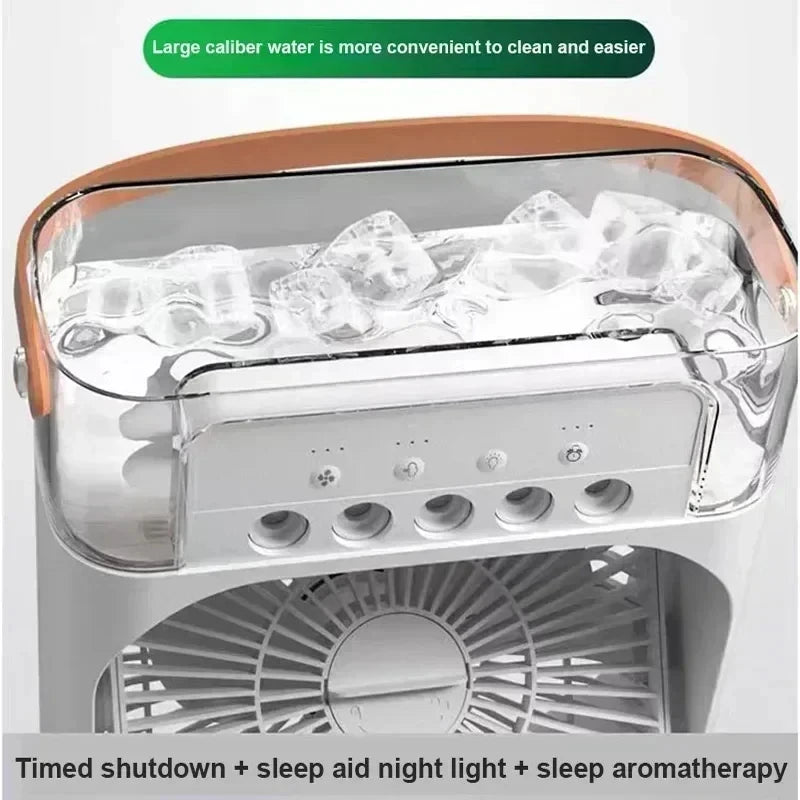 Hot Sale ๐3-in-1 Mini Fan Air Conditioner โ Portable Cooler, Humidifier & LED Night Light