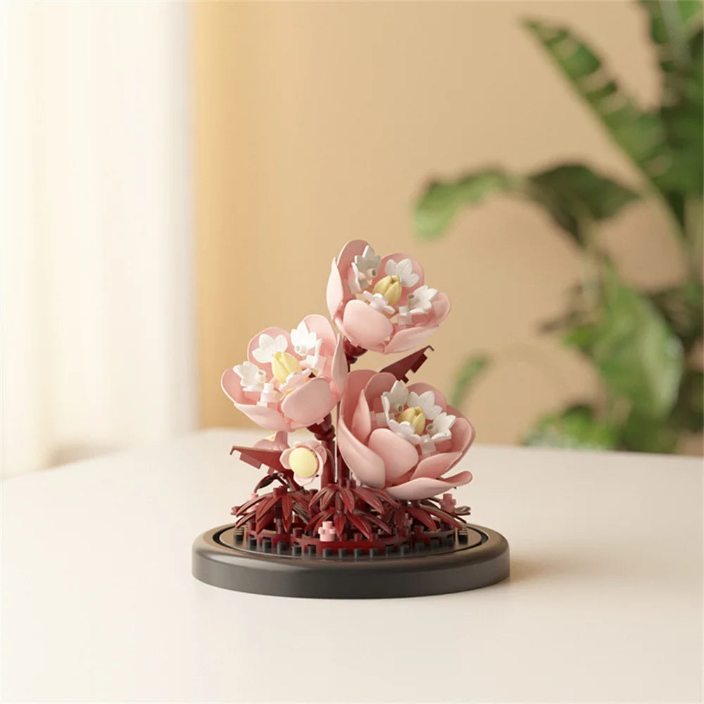 GiftšEternal Flower Bouquet ā Bonsai Potted Plant, Micro Artificial Flowers for Birthday Gift