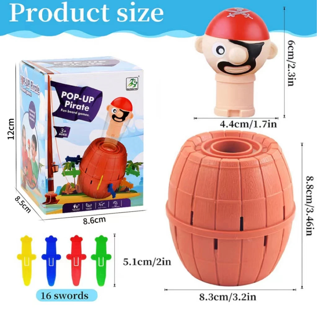 Gift🎁Funny Pirate Barrel Game – Pop-Up Sword Stabbing Toy for Kids & Family Fun