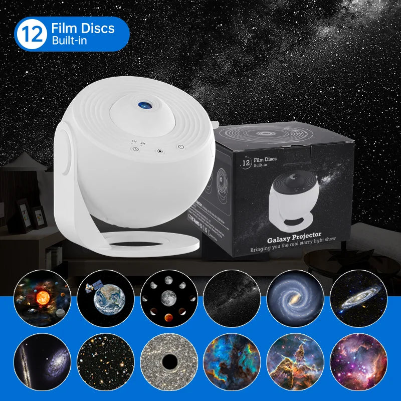 Night Light Galaxy Projector – 360° Rotating Starry Sky Projector for Bedroom & Home Decor