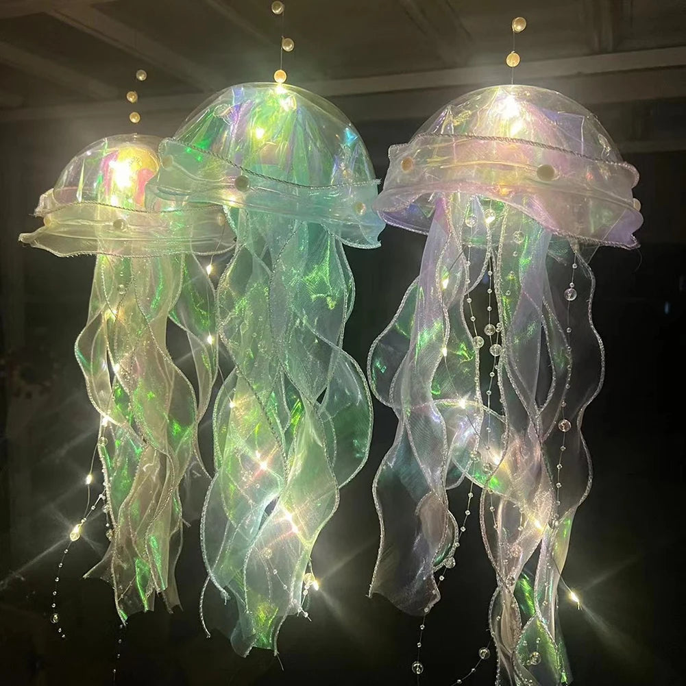 Giftđ5pcs Jellyfish Bedroom Light Lamp â Ribbon Bead Light for Childrenâs Room Decor