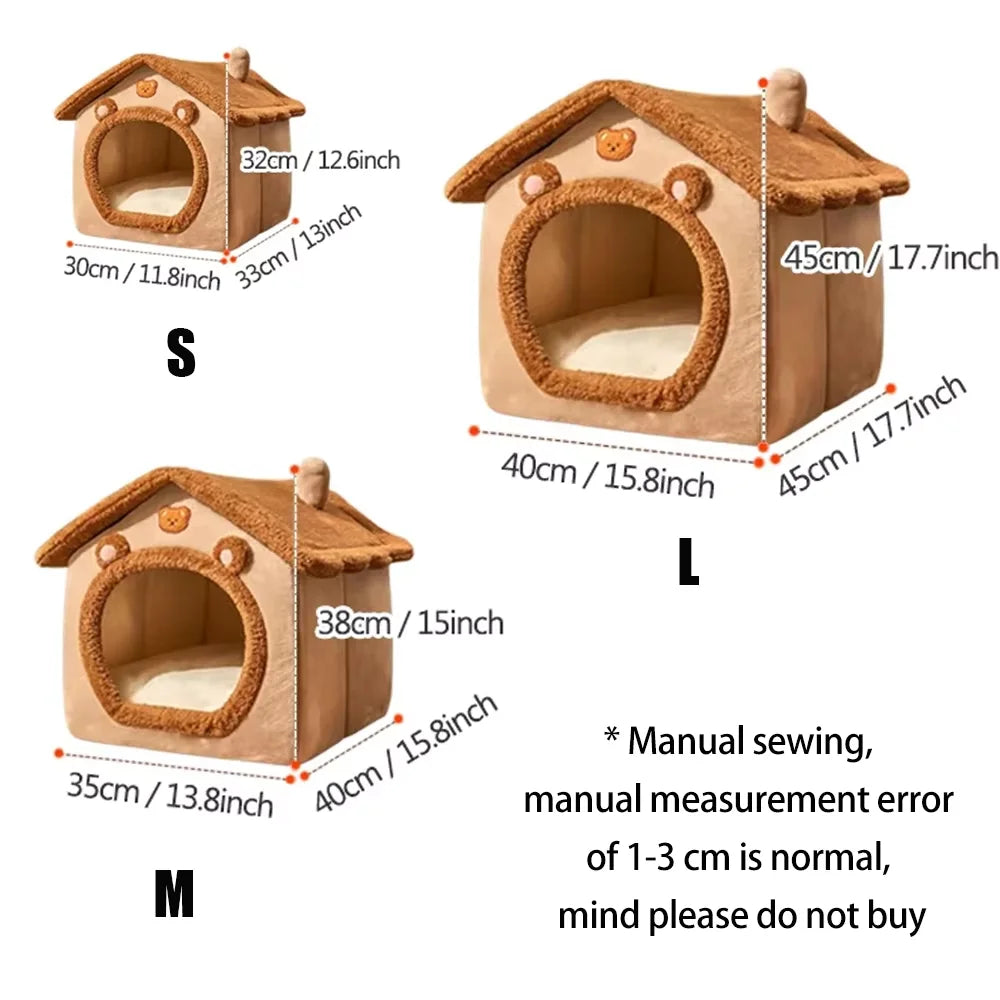 Cozy Washable Pet Bed – Indoor Kennel for Small & Medium Pets