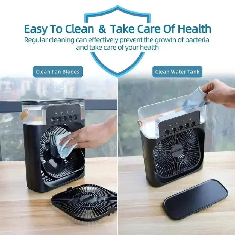 Hot Sale ๐3-in-1 Mini Fan Air Conditioner โ Portable Cooler, Humidifier & LED Night Light