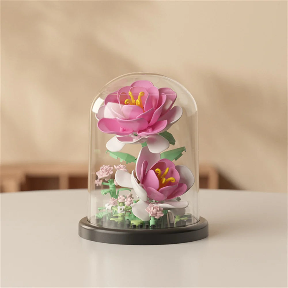 GiftšEternal Flower Bouquet ā Bonsai Potted Plant, Micro Artificial Flowers for Birthday Gift