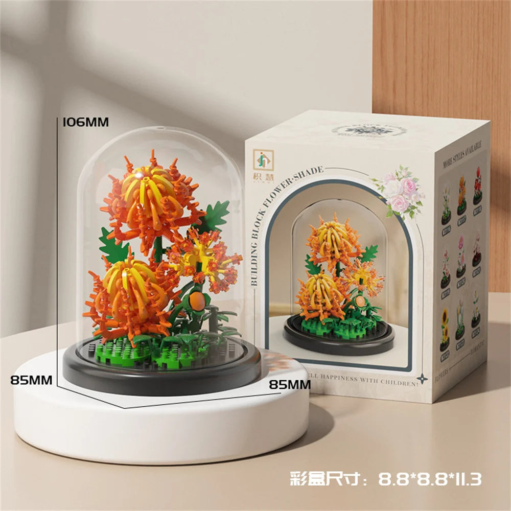 GiftšEternal Flower Bouquet ā Bonsai Potted Plant, Micro Artificial Flowers for Birthday Gift