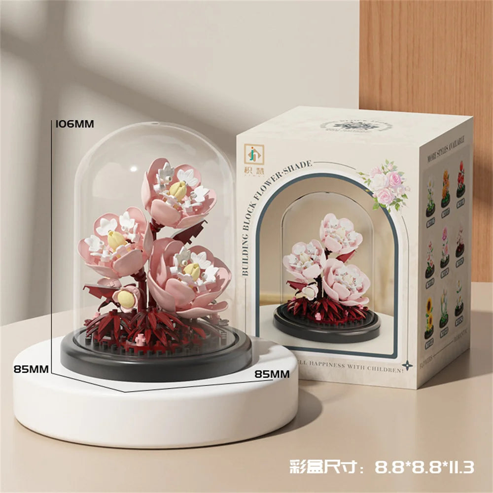 GiftšEternal Flower Bouquet ā Bonsai Potted Plant, Micro Artificial Flowers for Birthday Gift