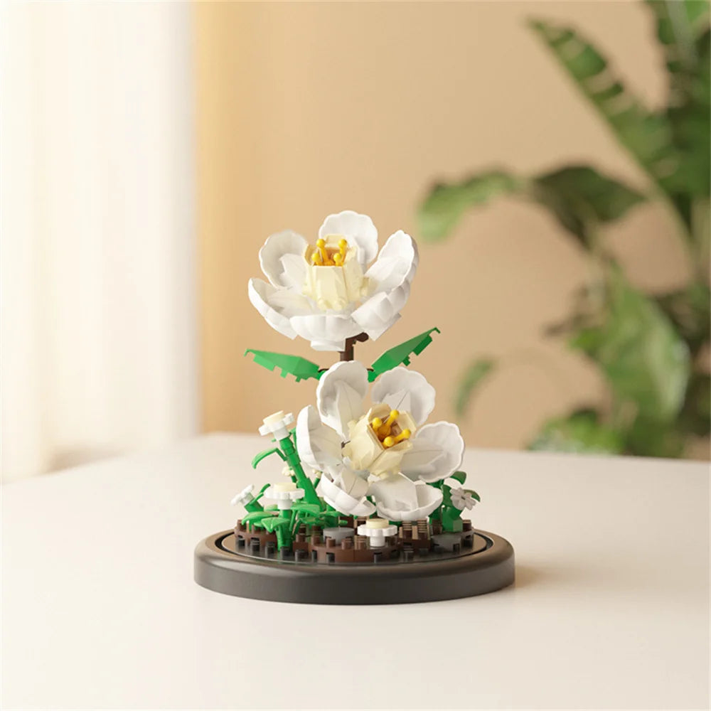 GiftšEternal Flower Bouquet ā Bonsai Potted Plant, Micro Artificial Flowers for Birthday Gift