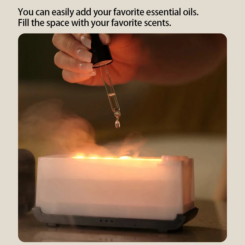 Mini Aromatherapy Air Humidifier – LED Colorful Light & Timer for Home or Office