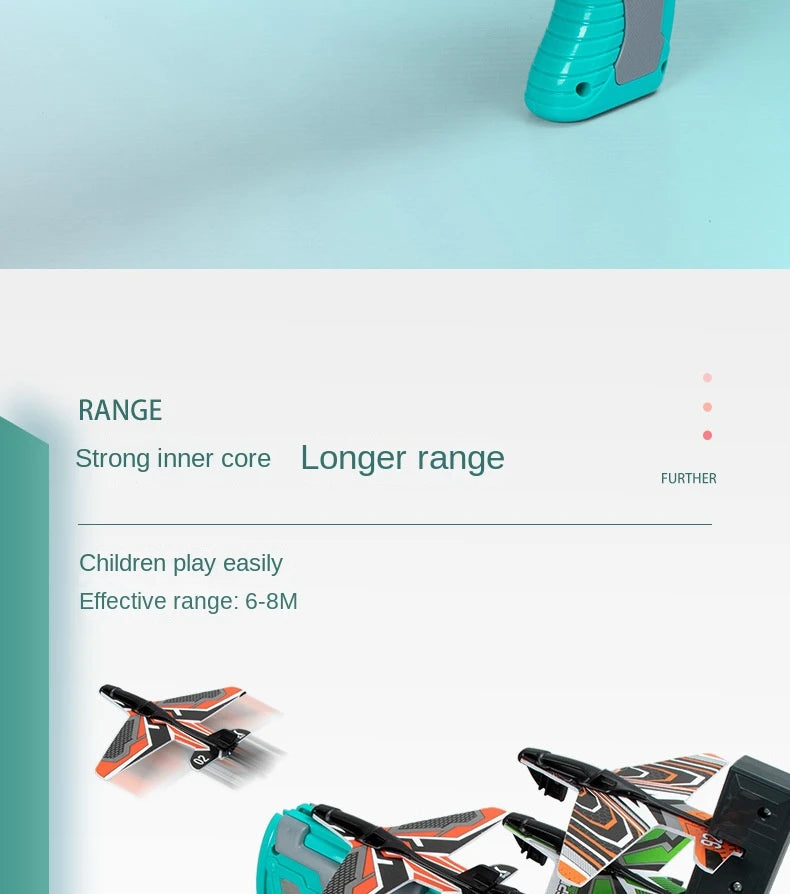 GiftđChildrenâs Airplane Launcher Toy â Foam Plane for Outdoor Fun, Parent-Child Interaction