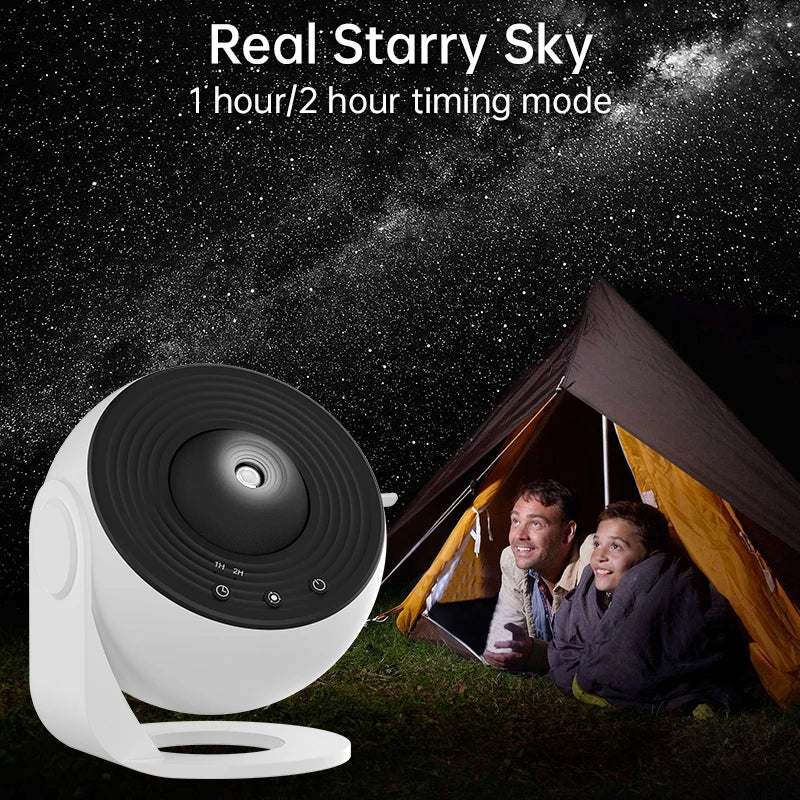 Night Light Galaxy Projector – 360° Rotating Starry Sky Projector for Bedroom & Home Decor