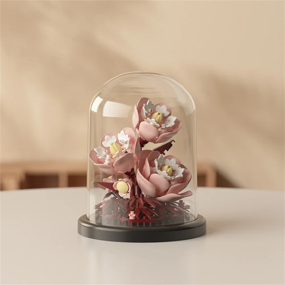 GiftšEternal Flower Bouquet ā Bonsai Potted Plant, Micro Artificial Flowers for Birthday Gift