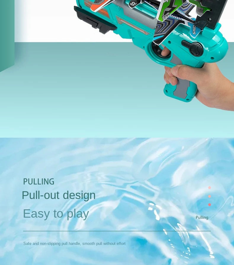 GiftđChildrenâs Airplane Launcher Toy â Foam Plane for Outdoor Fun, Parent-Child Interaction