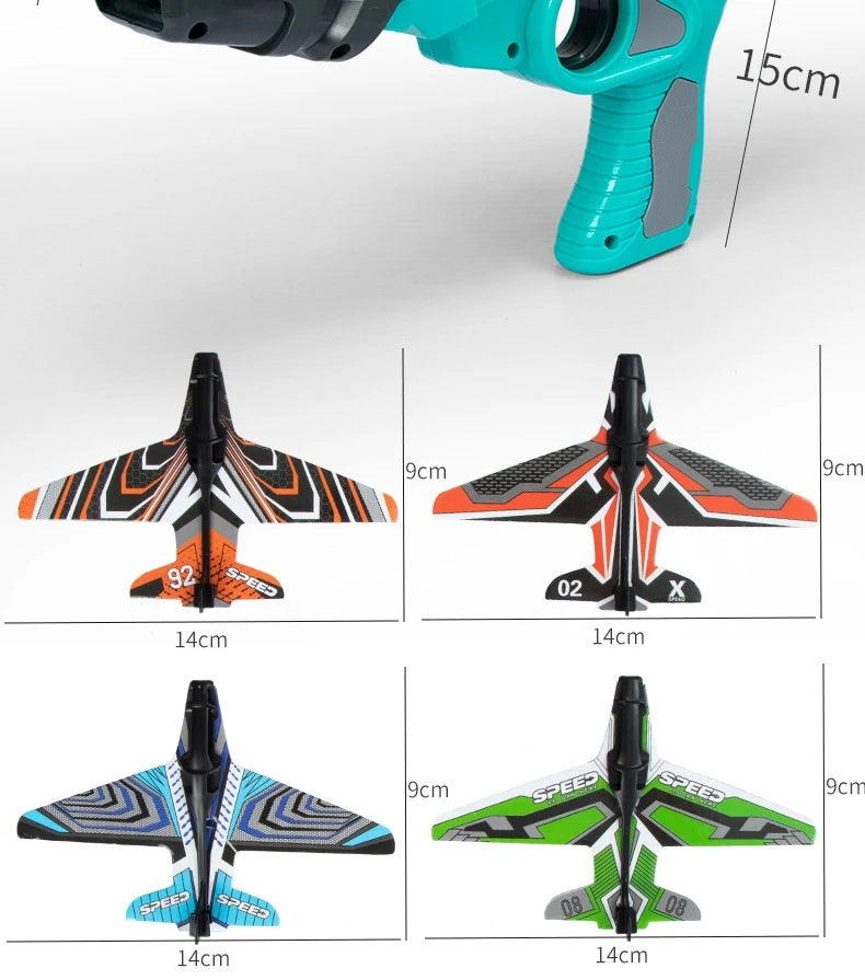 GiftđChildrenâs Airplane Launcher Toy â Foam Plane for Outdoor Fun, Parent-Child Interaction