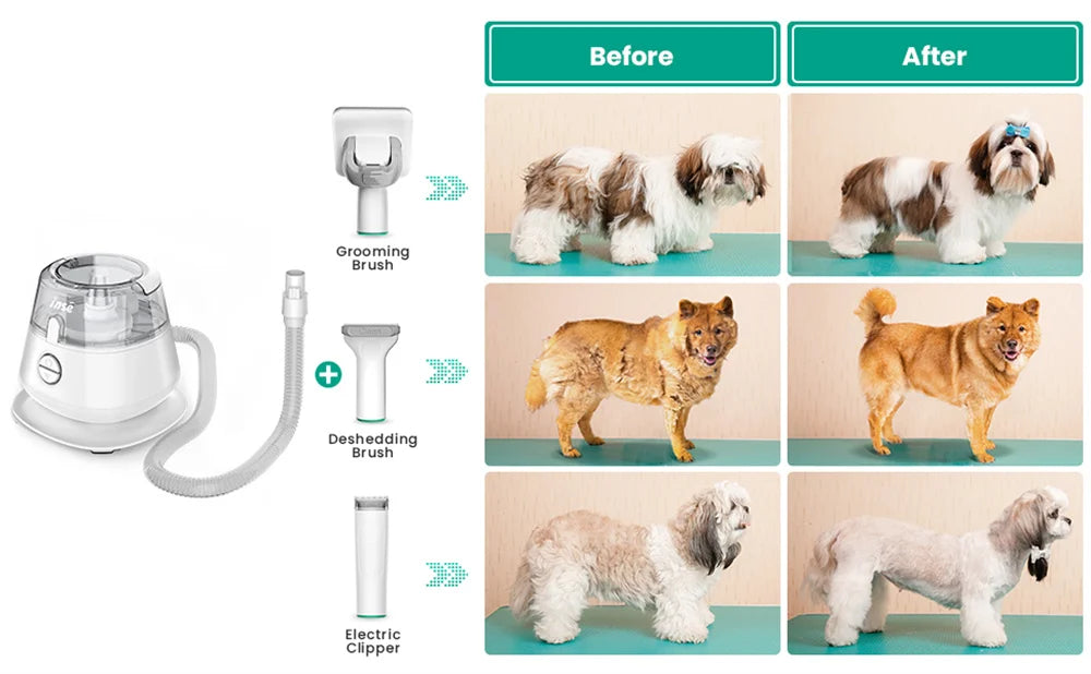 🔥INSE P20 Dog Grooming Vacuum Kit – Pet Hair Vacuum with 5 Tools & 2L Large Capacity
