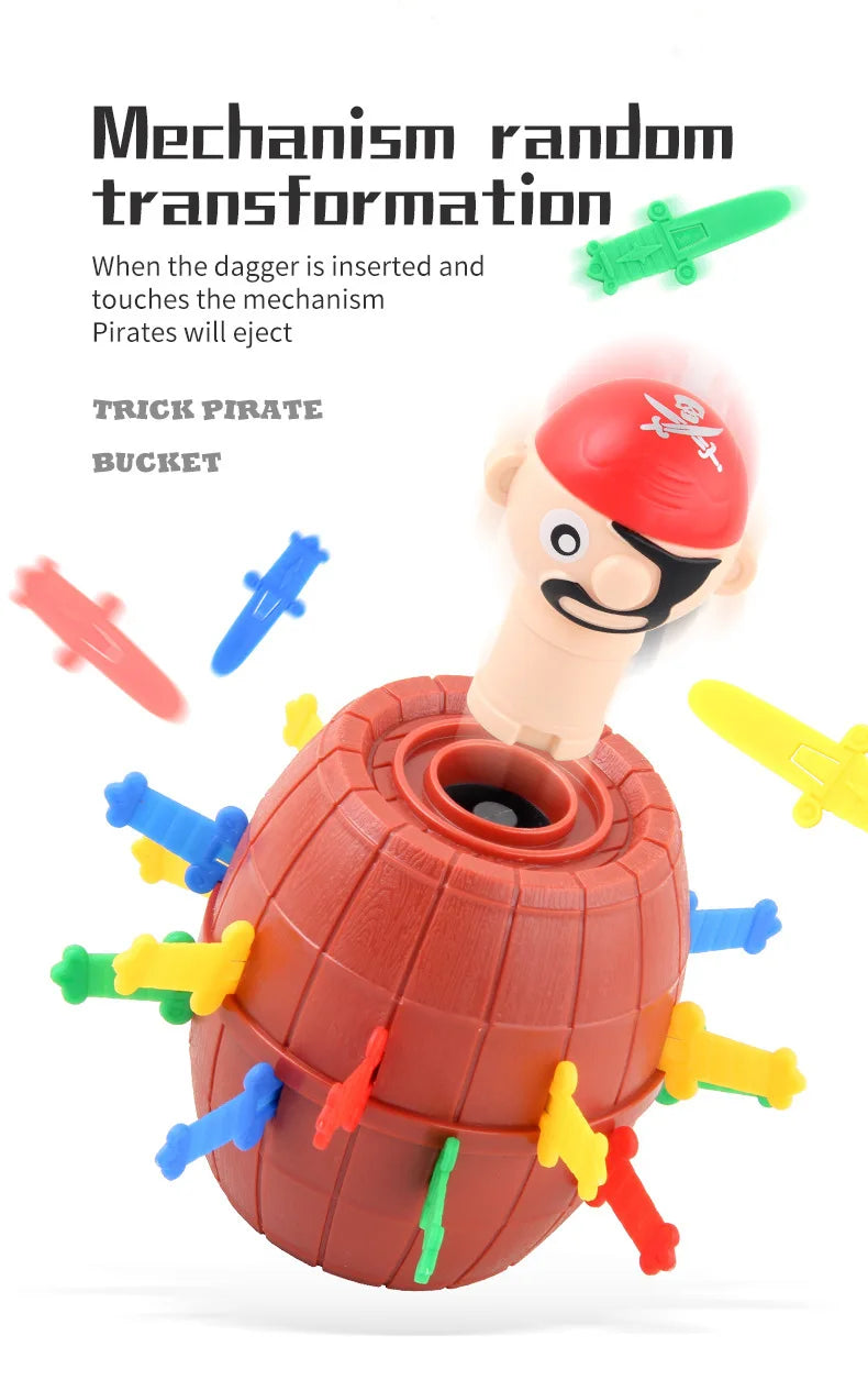 Gift🎁Funny Pirate Barrel Game – Pop-Up Sword Stabbing Toy for Kids & Family Fun
