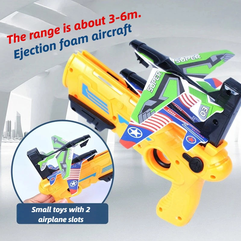 GiftđChildrenâs Airplane Launcher Toy â Foam Plane for Outdoor Fun, Parent-Child Interaction