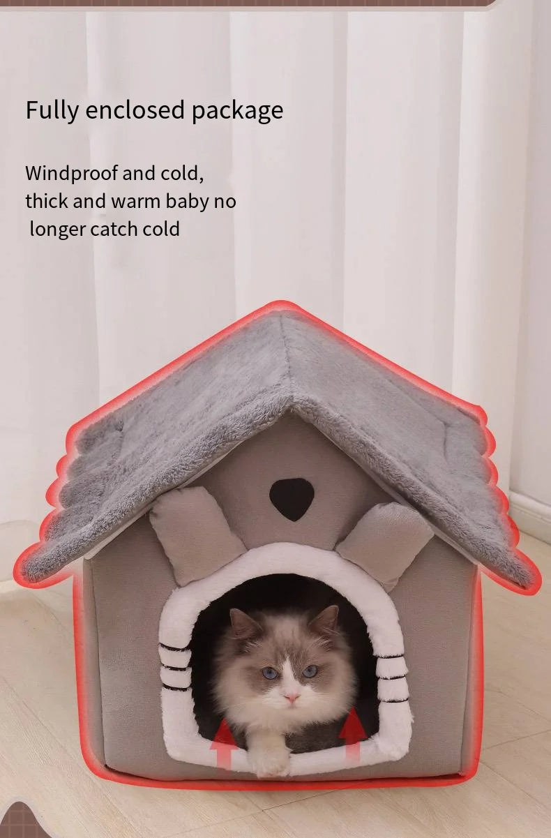 Cozy Washable Pet Bed – Indoor Kennel for Small & Medium Pets