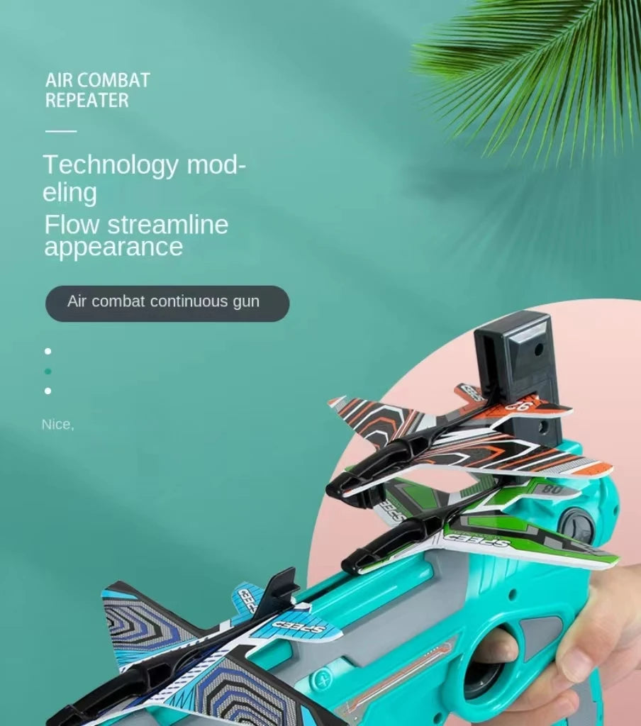 GiftđChildrenâs Airplane Launcher Toy â Foam Plane for Outdoor Fun, Parent-Child Interaction