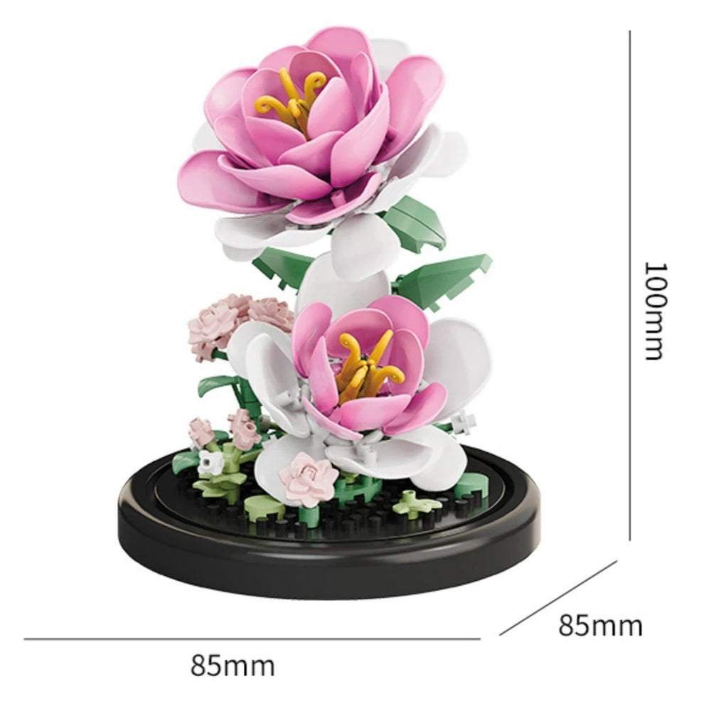 GiftšEternal Flower Bouquet ā Bonsai Potted Plant, Micro Artificial Flowers for Birthday Gift