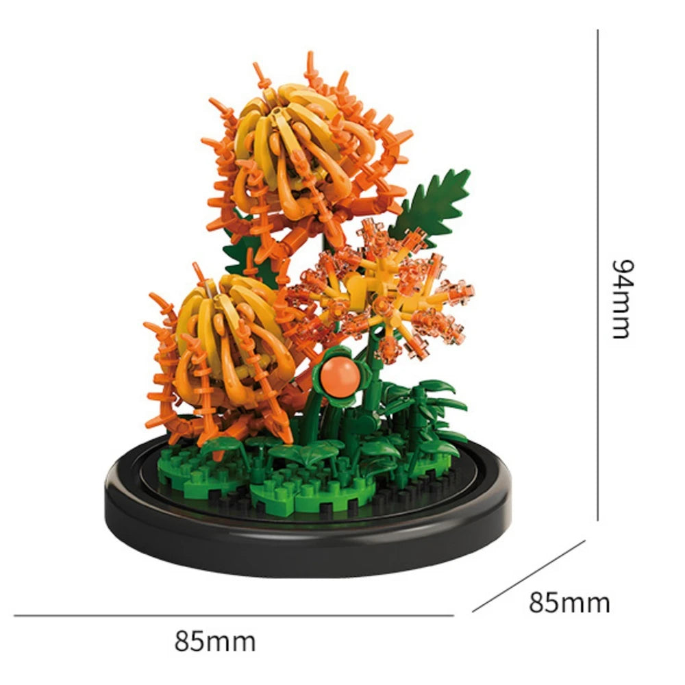 GiftšEternal Flower Bouquet ā Bonsai Potted Plant, Micro Artificial Flowers for Birthday Gift