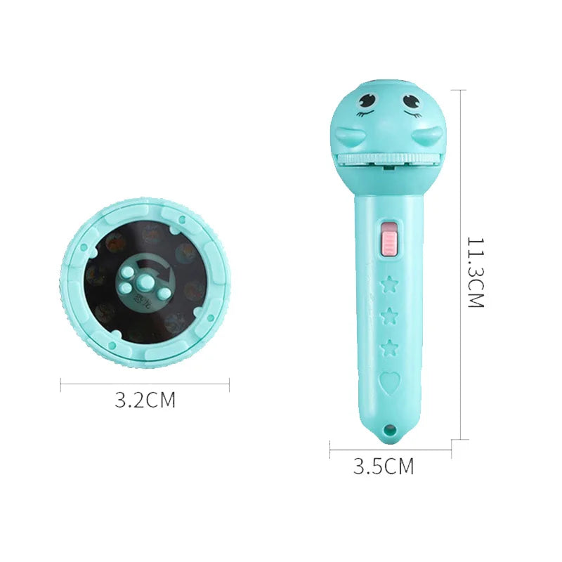 Holiday Gift šChildrenās Luminous Projection Flashlight ā Fun Cartoon Pattern Toy for Early Education & Holiday Gift