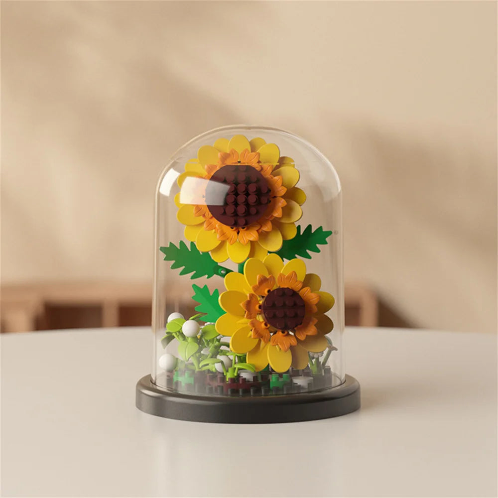 GiftšEternal Flower Bouquet ā Bonsai Potted Plant, Micro Artificial Flowers for Birthday Gift