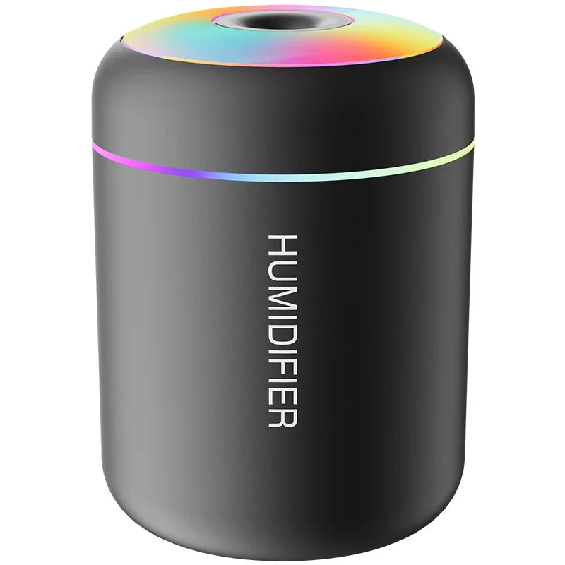 Mini Air Humidifier USB Electric Maker with LED Lights – For Car, Home & Bedroom