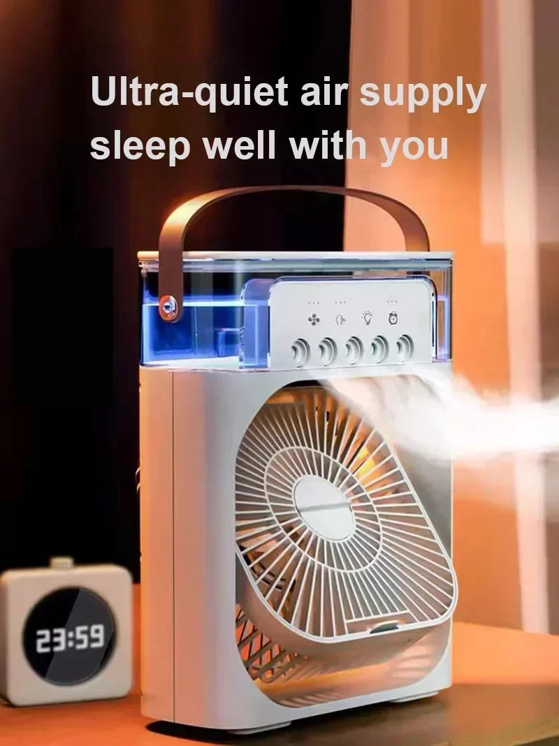 Hot Sale ๐3-in-1 Mini Fan Air Conditioner โ Portable Cooler, Humidifier & LED Night Light
