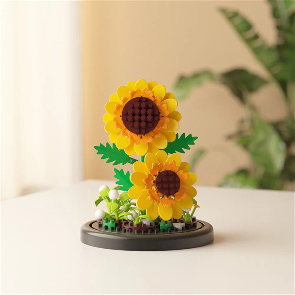 GiftšEternal Flower Bouquet ā Bonsai Potted Plant, Micro Artificial Flowers for Birthday Gift