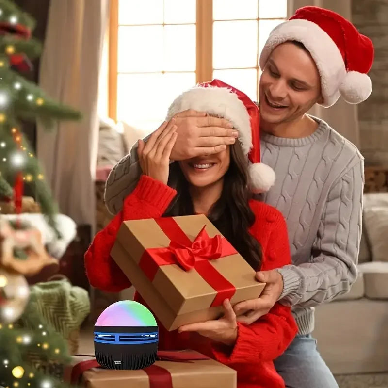 Aurora Borealis Starry Sky Projector – LED Night Light with Remote & 7 Lighting Effects