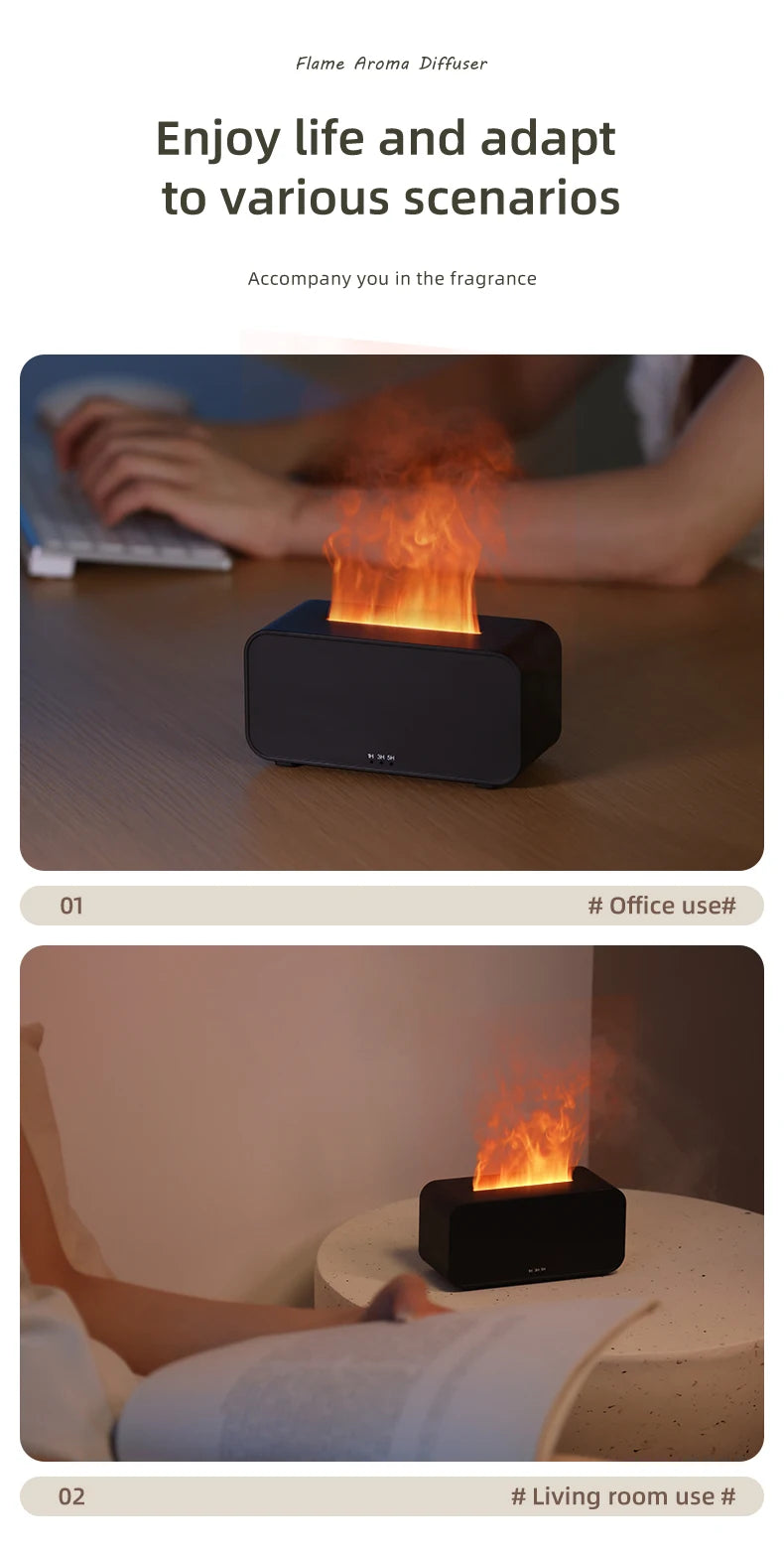 Mini Aromatherapy Air Humidifier – LED Colorful Light & Timer for Home or Office