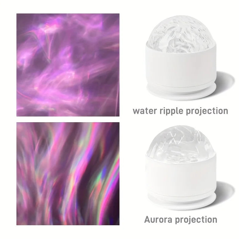 Northern Aurora Water Ripple Projector Lamp – LED Night Light with Remote Control