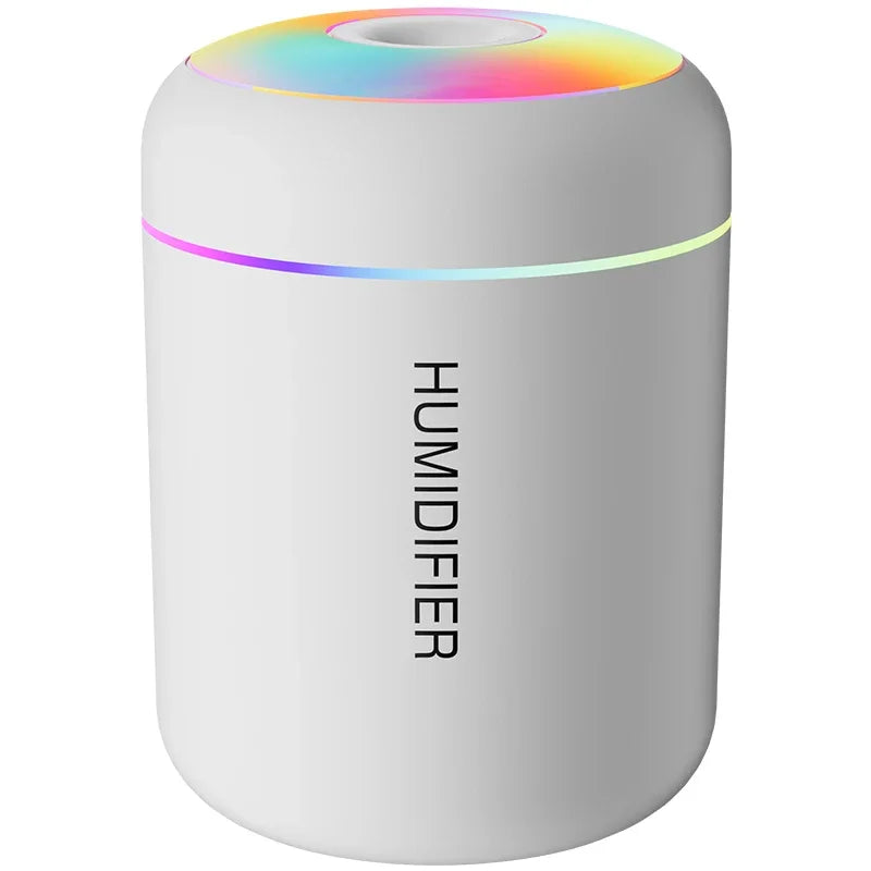 Mini Air Humidifier USB Electric Maker with LED Lights – For Car, Home & Bedroom