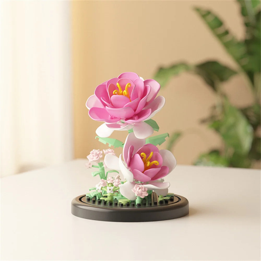 GiftšEternal Flower Bouquet ā Bonsai Potted Plant, Micro Artificial Flowers for Birthday Gift