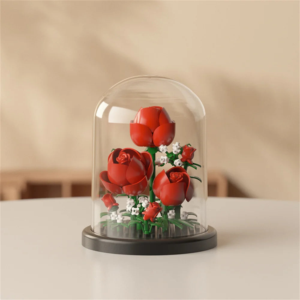 GiftšEternal Flower Bouquet ā Bonsai Potted Plant, Micro Artificial Flowers for Birthday Gift