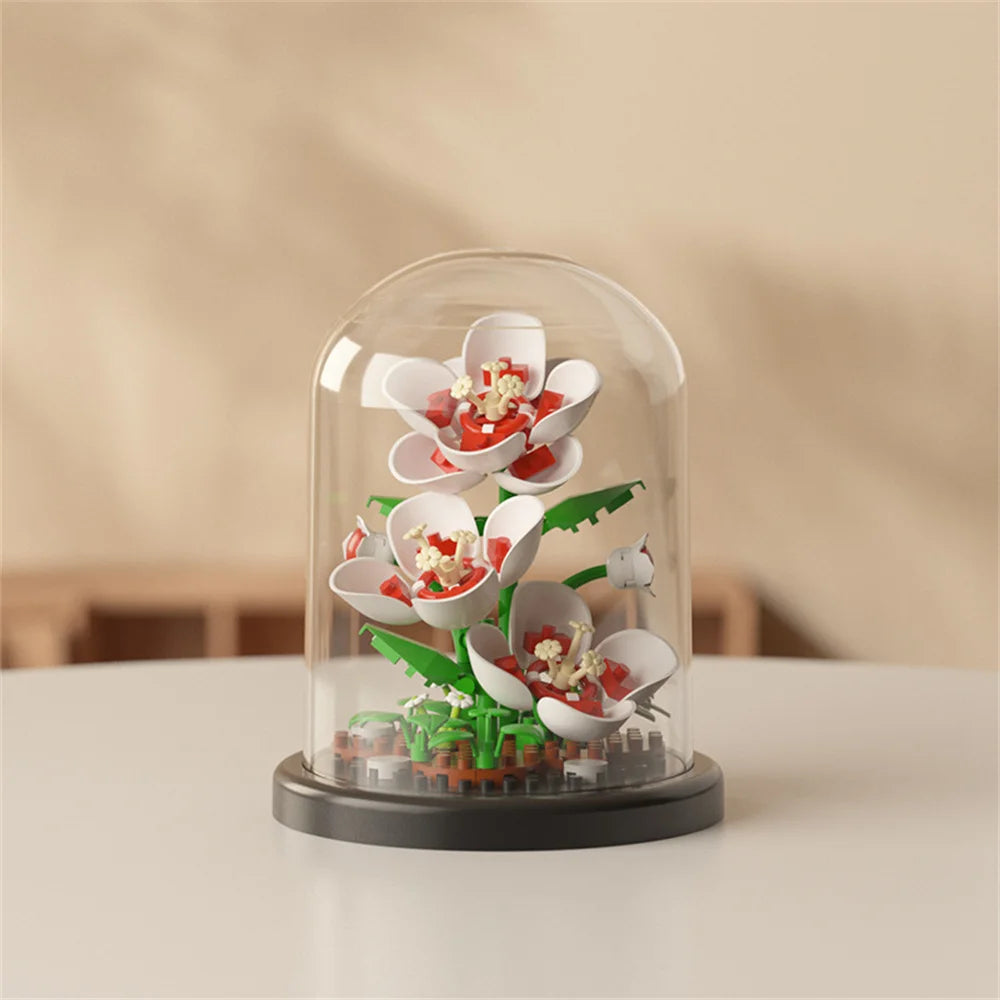 GiftšEternal Flower Bouquet ā Bonsai Potted Plant, Micro Artificial Flowers for Birthday Gift