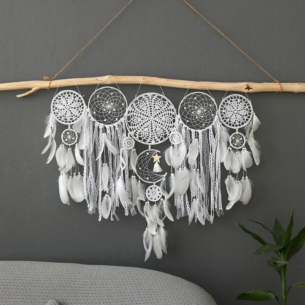 Gift🎁5pcs Bohemian Dreamcatcher Set – Large Wall Hanging for Bedroom, Wedding & Christmas Decor
