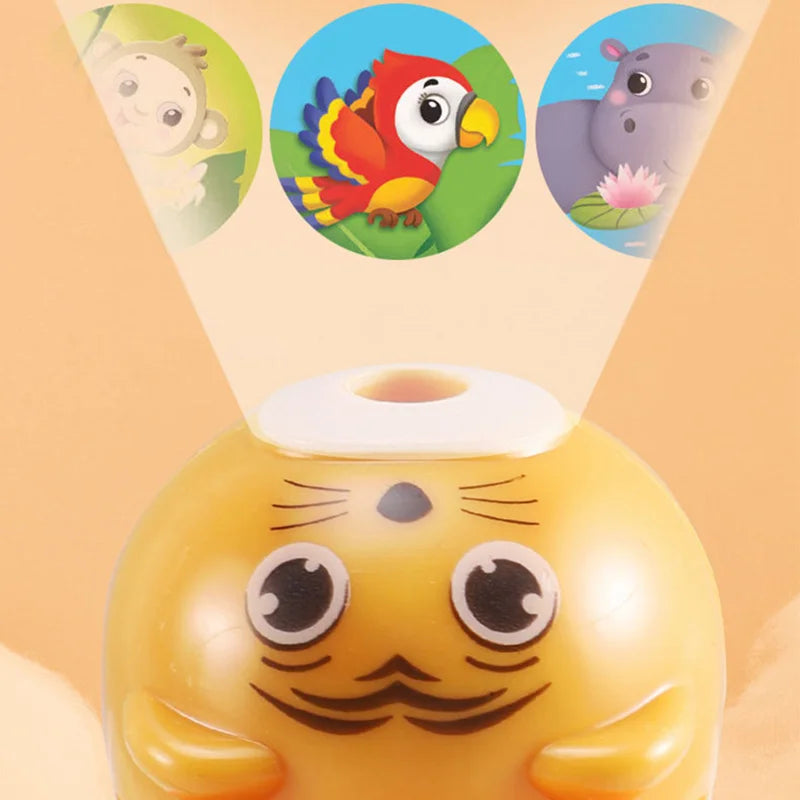 Holiday Gift šChildrenās Luminous Projection Flashlight ā Fun Cartoon Pattern Toy for Early Education & Holiday Gift