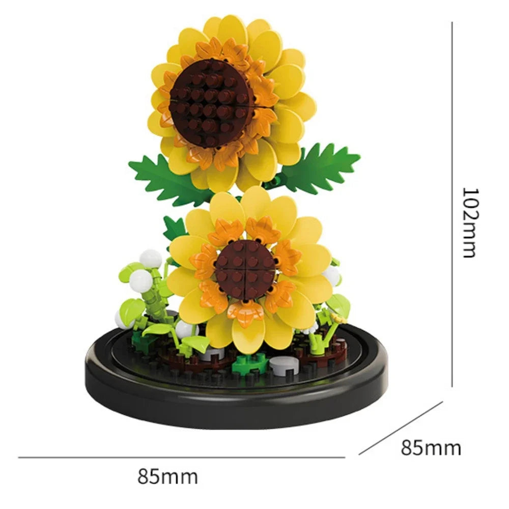 GiftšEternal Flower Bouquet ā Bonsai Potted Plant, Micro Artificial Flowers for Birthday Gift