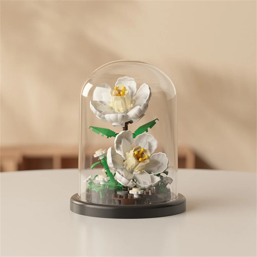 GiftšEternal Flower Bouquet ā Bonsai Potted Plant, Micro Artificial Flowers for Birthday Gift