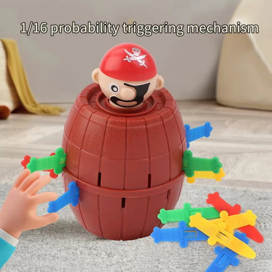 Gift🎁Funny Pirate Barrel Game – Pop-Up Sword Stabbing Toy for Kids & Family Fun